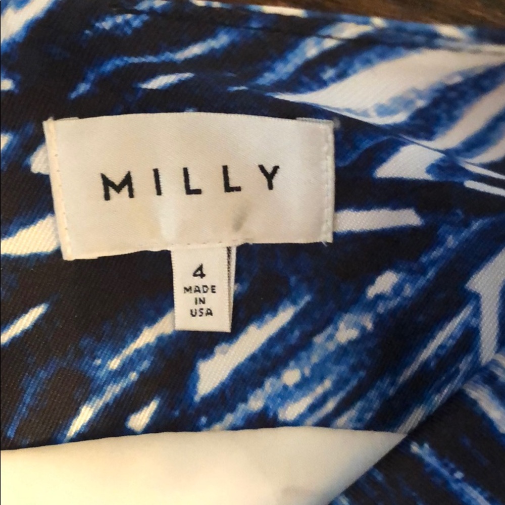 Milly Scribble shift dress blue/black size 4 - Picture 3 of 4